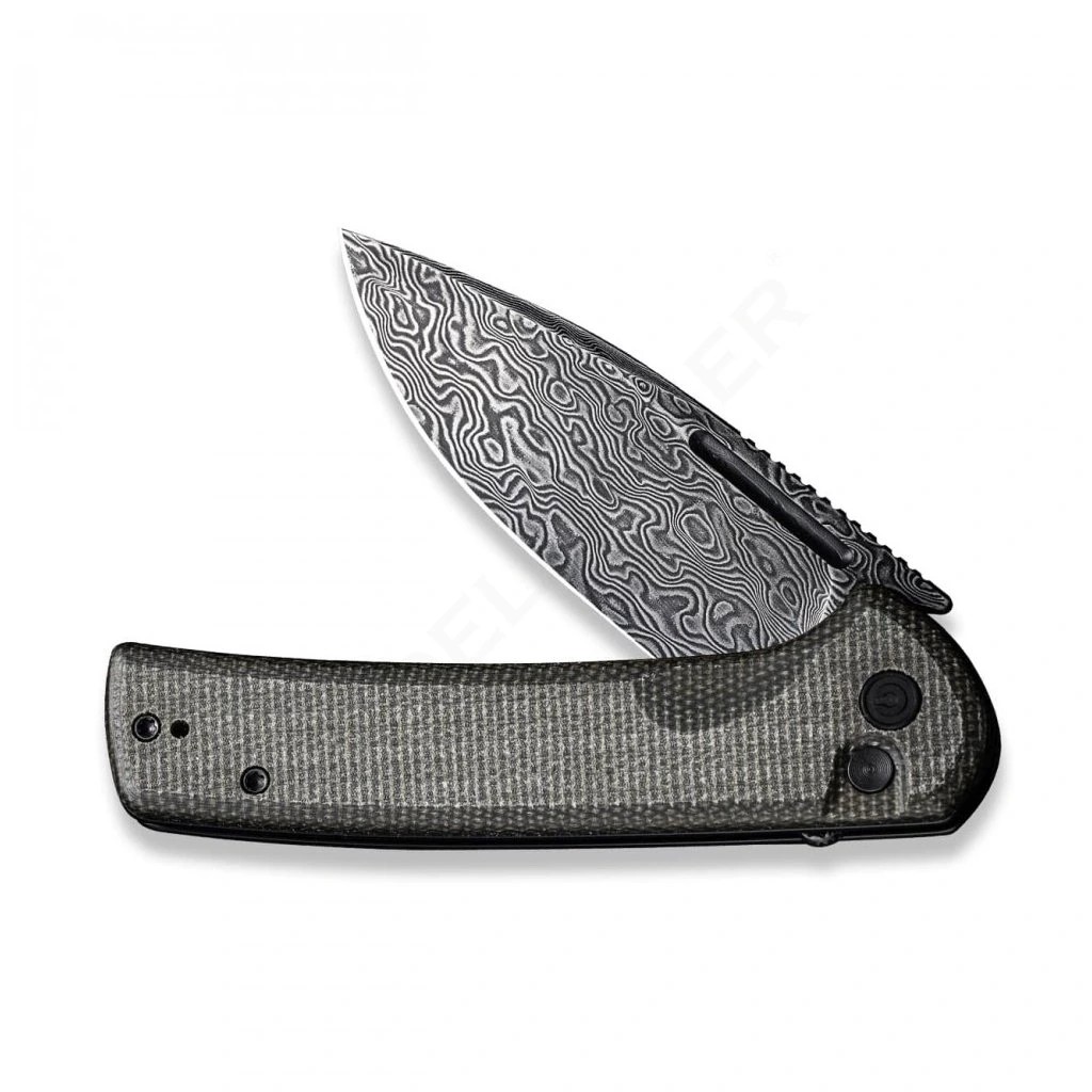 foto CIVIVI Knife Zav�rac� EDC n�� CIVIVI Conspirator Damascus, Green Micarta