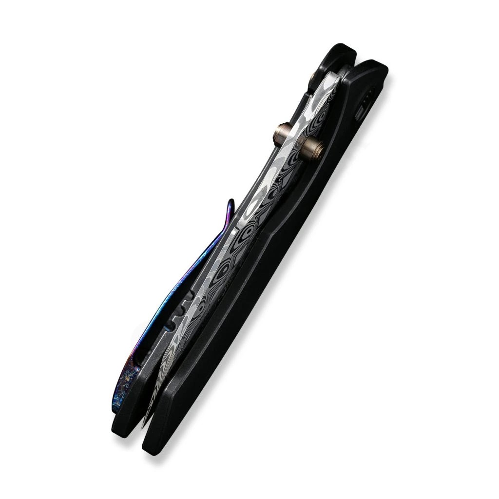 foto WE Knife Zav�rac� n�� WEKNIFE High-Fin Hakkapella 22005-DS1, dama�kov� ocel, titanov� EDC