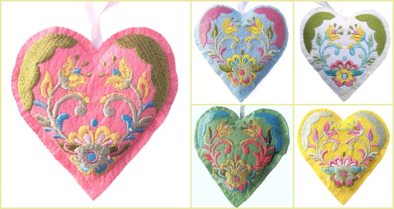 foto Vy��van� dekorace - sv�tle zelen� srdce