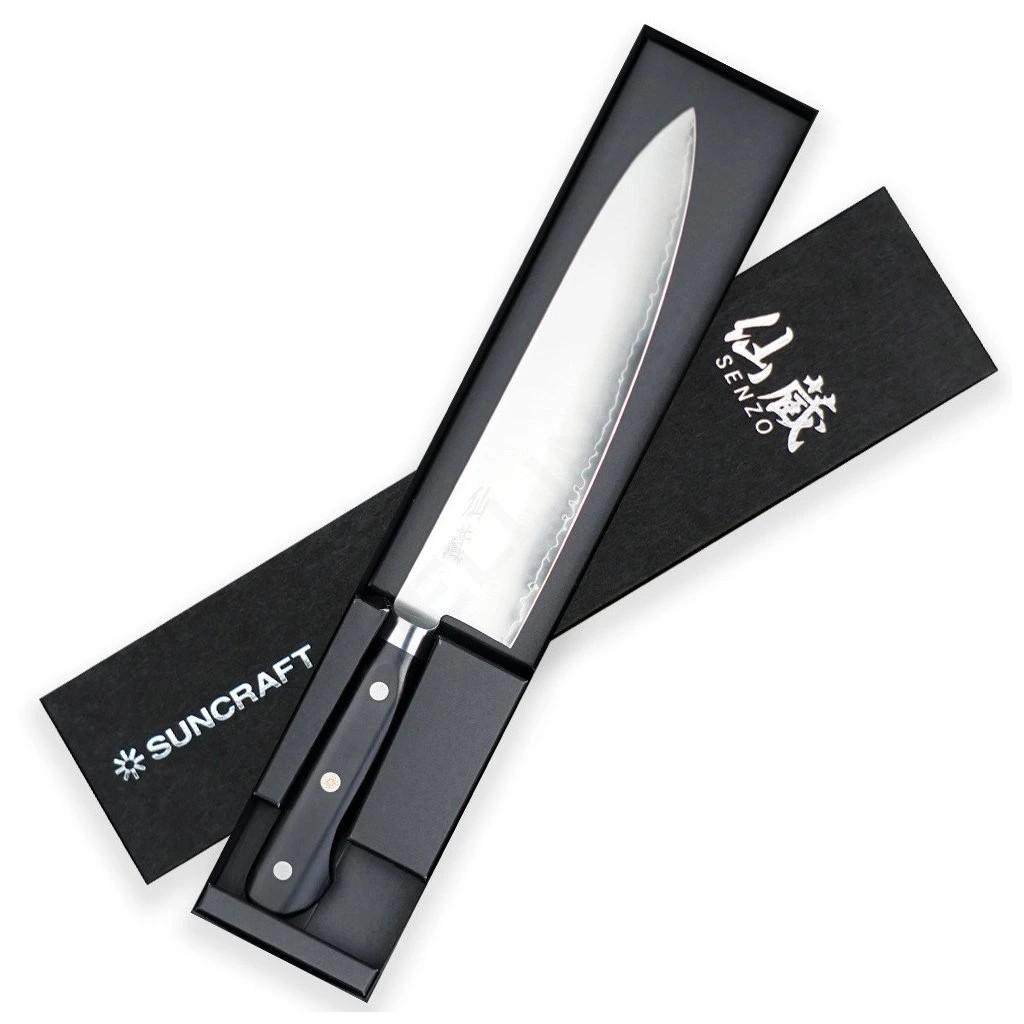 foto Japonsk� n�� Chef/Gyuto 210 mm Suncraft SENZO PROFESSIONAL SG2 Powder Steel