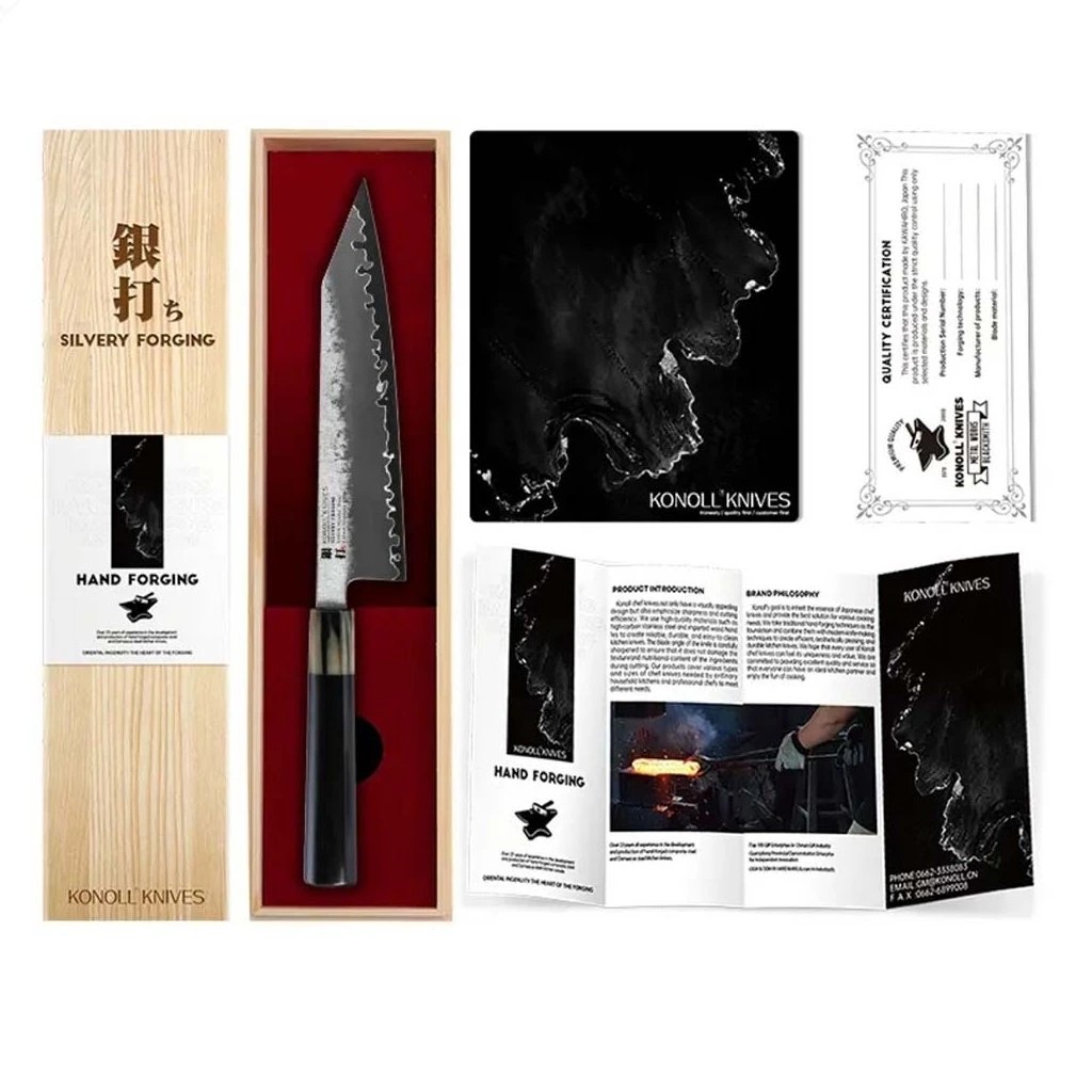 foto Kuchy�sk� n�� Chef/Kiritsuke 210 mm Konoll� Silver Forging