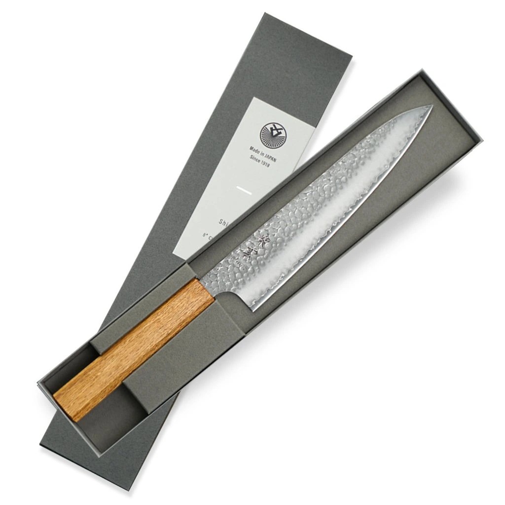 foto N�� Santoku 170 mm Kanetsugu SHIUN VG-2 3 layers, japanese OAK